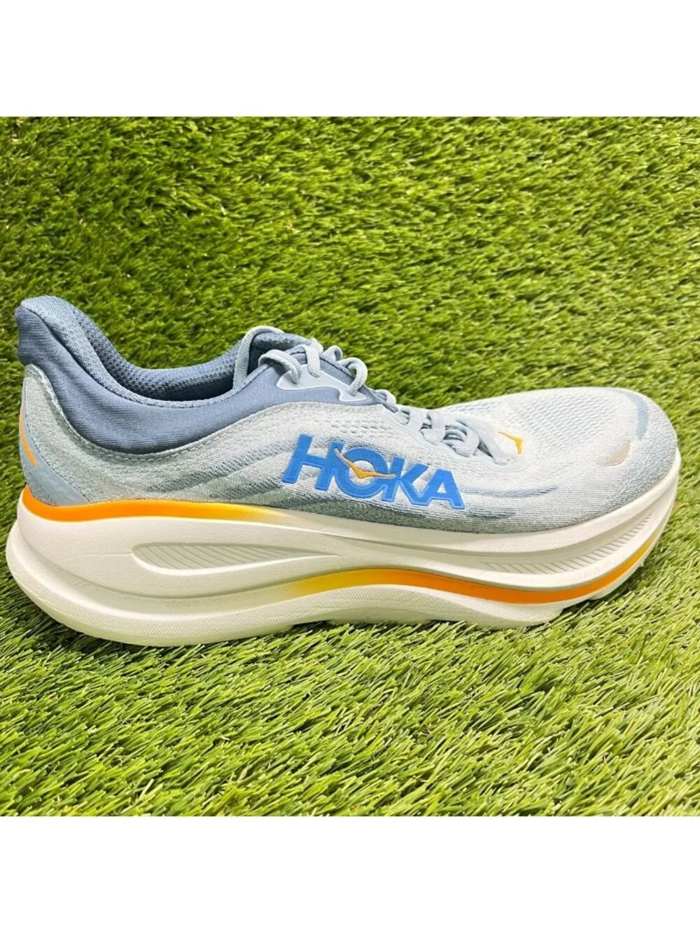 Hoka One One Bondi 9 Mens Size 11.5 4E Blue Athletic Running Shoes Sneakers